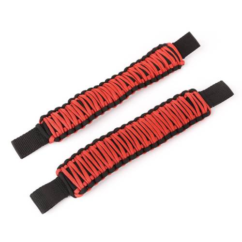 Rugged Ridge - Rugged Ridge Grab Handle Paracord Seat Mounted Red | 07-21 Jeep Wrangler / 20-21 Gladiator - 13305.81