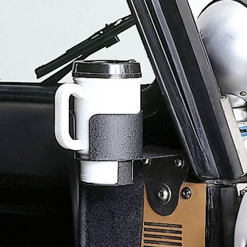 Rugged Ridge - Rugged Ridge Cup Holder Windshield Mounted | 76-95 Jeep CJ/Wrangler YJ - 13306.01