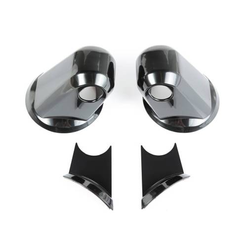 Rugged Ridge - Rugged Ridge Door Mirror Arm Covers Black Paintable | 07-18 Jeep Wrangler JK/JKU - 13311.05