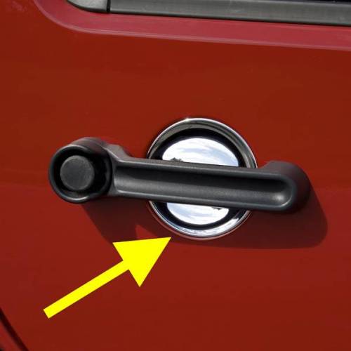 Rugged Ridge - Rugged Ridge Door Handle Recess Guard Kit Chrome | 07-18 Jeep Wrangler JK - 13311.15