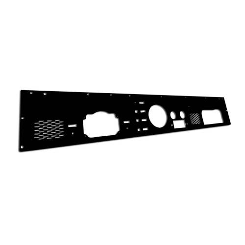 Rugged Ridge - Rugged Ridge Dash Panel Pre-Cut Holes Black | 76-86 Jeep CJ - 13320.12