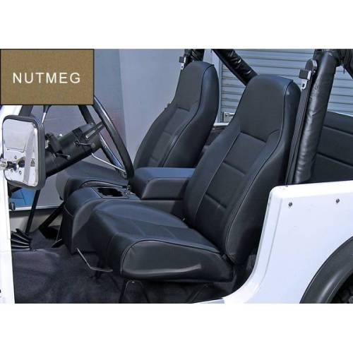 Rugged Ridge - Rugged Ridge Seat High-Back Front No-Recline Nutmeg | 76-02 CJ/Wrangler YJ/TJ - 13401.07