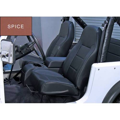 Rugged Ridge - Rugged Ridge Seat High-Back Front No-Recline Spice | 76-02 CJ/Wrangler YJ/TJ - 13401.37