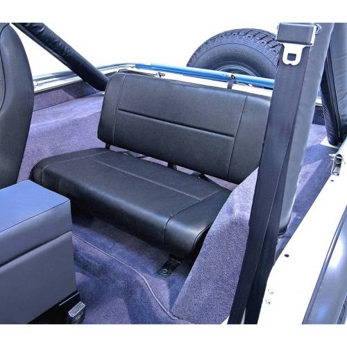 Rugged Ridge - Rugged Ridge Standard rear seat black denim 55-95 Jeep CJ and Wrangler - 13461.15