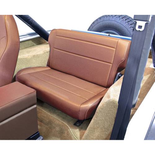 Rugged Ridge - Rugged Ridge Seat Rear Fold/Tumble Tan | 76-95 Jeep CJ/Wrangler YJ - 13462.04