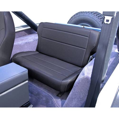 Rugged Ridge - Rugged Ridge Seat Rear Fold/Tumble Black Denim | 76-95 Jeep CJ/Wrangler YJ - 13462.15