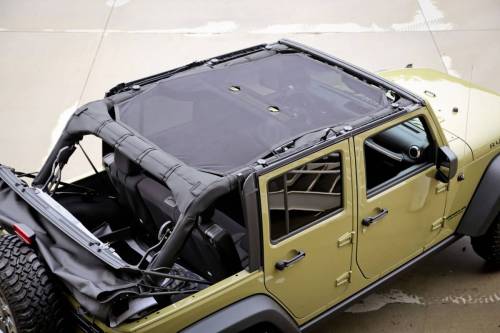 Rugged Ridge - Rugged Ridge Eclipse Sun Shade Full Black | 07-18 Jeep Wrangler JKU 4 Door - 13579.05