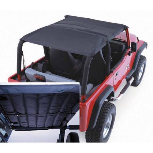 Rugged Ridge - Rugged Ridge Acoustic Island Topper Soft Top Black Denim | 97-06 Jeep Wrangler TJ - 13582.15