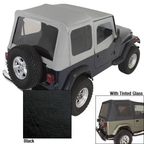 Rugged Ridge - Rugged Ridge Soft Top Door Skins Black Tinted Windows | 88-95 Jeep Wrangler YJ - 13702.15