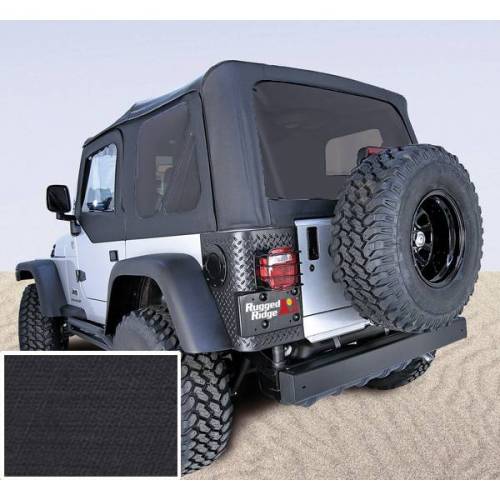 Rugged Ridge - Rugged Ridge Soft Top No Door Skins Black Tinted Windows | 03-06 Jeep Wrangler TJ - 13710.35