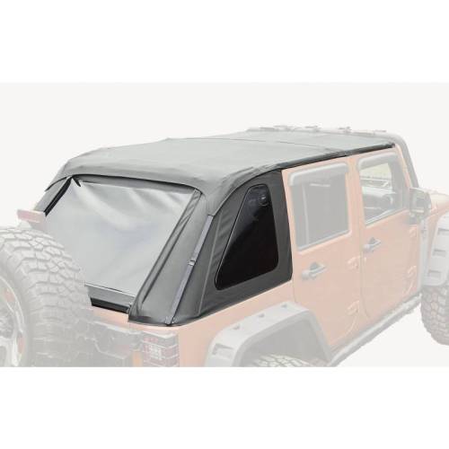 Rugged Ridge - Rugged Ridge Bowless Soft Top Black Diamond | 07-18 Jeep Wrangler JKU 4 Door - 13750.38