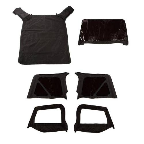 Rugged Ridge - Rugged Ridge Montana Soft Top Door Skins Black Diamond Tinted | 97-06 Wrangler TJ - 13758.35