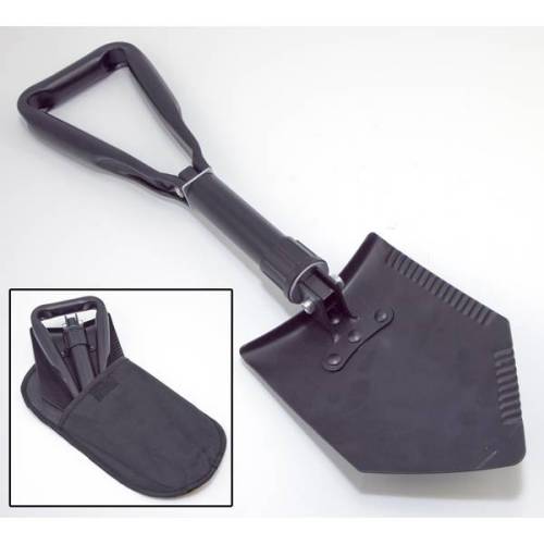 Rugged Ridge - Rugged Ridge Recovery Shovel Heavy Duty Tri-Fold Black Universal - 15104.42