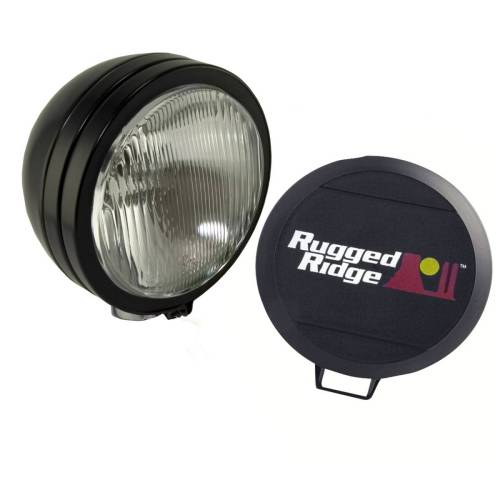 Rugged Ridge - Rugged Ridge Light Kit HID 6 Inch Round Black Steel Housing - 15205.01