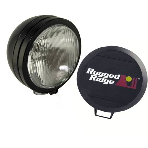 Rugged Ridge - Rugged Ridge Light Kit HID 5 Inch Round Black Steel Housing - 15205.02