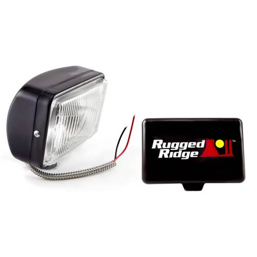 Rugged Ridge - Rugged Ridge Light Kit Halogen 5 Inch x 7 Inch Black Steel Housing - 15207.05