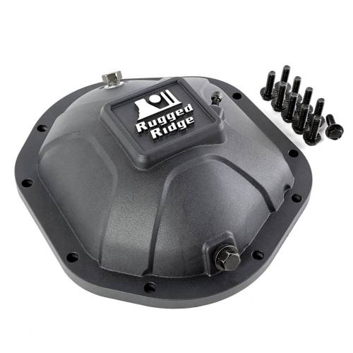 Rugged Ridge - Rugged Ridge Boulder Aluminum Differential Cover Black for Dana 44 - 16595.12