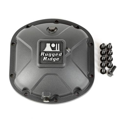 Rugged Ridge - Rugged Ridge Boulder Aluminum Differential Cover Black for Dana 30 - 16595.13