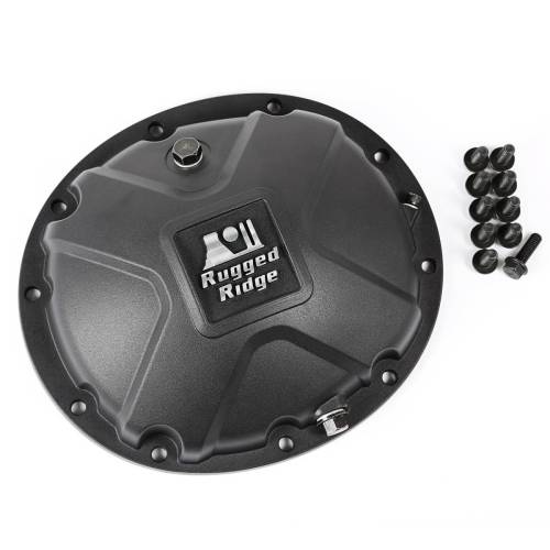 Rugged Ridge - Rugged Ridge Boulder Aluminum Differential Cover Black for Dana 35 - 16595.14