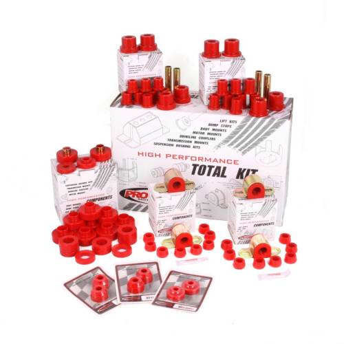 Rugged Ridge - Rugged Ridge RED POLYURETHANE BUSHING KIT | 76-79 JEEP CJ5 AND CJ7 - 18350.02