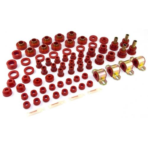 Rugged Ridge - Rugged Ridge RED POLYURETHANE BUSHING KIT | 80-86 JEEP CJ MODELS - 18350.03