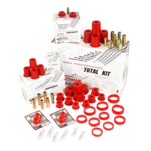 Rugged Ridge - Rugged Ridge Suspension Bushing Kit Polyurethane Red | 84-01 Jeep Cherokee XJ - 18350.04