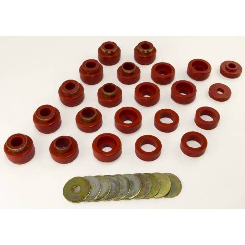 Rugged Ridge - Rugged Ridge Body Mount Kit Red 22 Pieces 1987-1995 YJ by Rugged Ridge - 18351.05