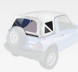 Rugged Ridge - Rugged Ridge XHD Soft Top White Denim Clear | 88-94 Suzuki Sidekick/Geo Tracker - 53722.52