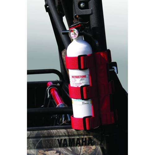 Rugged Ridge - Rugged Ridge Fire Extinguisher Holder Red 1 Inch - 3 Inch Tubes/Roll Cages - 63305.2