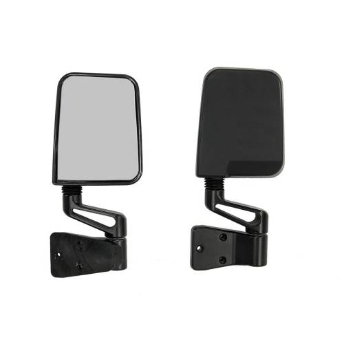 Rugged Ridge - Rugged Ridge Door Mirror Kit Pair Black | 87-02 Jeep Wrangler YJ/TJ - 7694