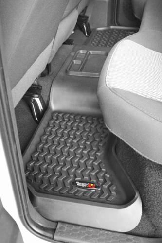 Rugged Ridge - Rugged Ridge All Terrain Floor Liner Rear Black | 02-18 Ram 1500-3500 Quad - 82953.1