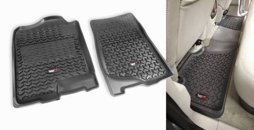 Rugged Ridge - Rugged Ridge All Terrain Floor Liner Kit Black | 07-11 GM Crew Cab Trucks - 82989.01