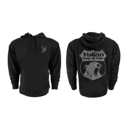 Yukon Gear And Axle - Yukon Hoodie with 3 Logo Design, Black, Large - YCWT15-L