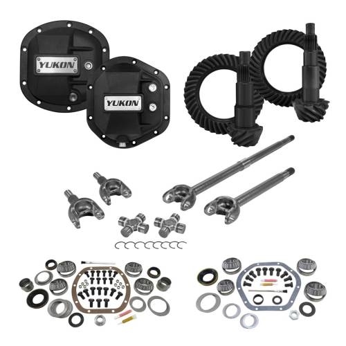 Yukon Gear And Axle - Yukon Gear and Axle Stage 3 Re-Gear Kit upgrades front & rear diffs, 28 spl, incl covers/fr axles - YGK013stg3