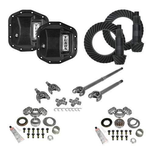 Yukon Gear And Axle - Yukon Gear and Axle Stage 3 Re-Gear Kit upgrades front & rear diffs, 28 spl, incl covers/fr axles - YGK065stg3