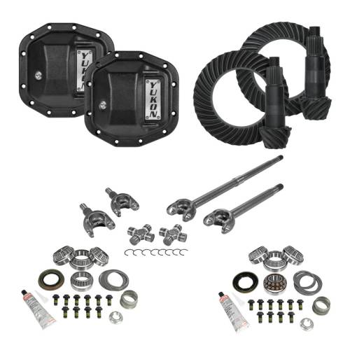 Yukon Gear And Axle - Yukon Gear and Axle Stage 3 Re-Gear Kit upgrades front & rear diffs, 24 spl, incl covers/fr axles - YGK071stg3