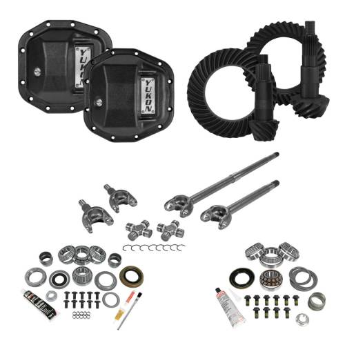 Yukon Gear And Axle - Yukon Gear and Axle Stage 3 Re-Gear Kit upgrades front & rear diffs, 24/28 spl, incl covers/fr axles - YGK076stg3