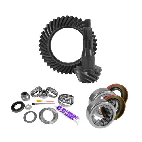 Yukon Gear And Axle - Yukon Gear and Axle 9.75" Ford 3.55 Rear Ring & Pinion, Install Kit, Axle Bearings & Seal - YGK2100