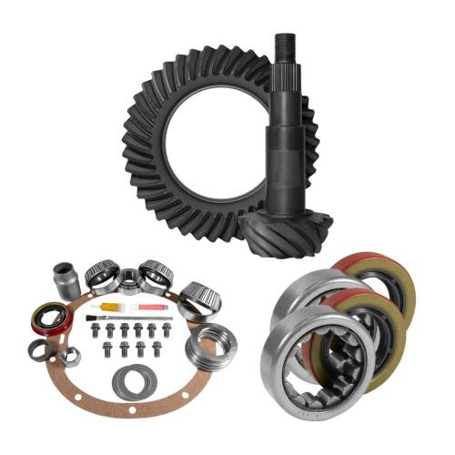 Yukon Gear And Axle - Yukon Gear and Axle 8.2" GM 3.55 Rear Ring & Pinion, Install Kit, 2.25" OD Axle Bearings & Seals - YGK2210