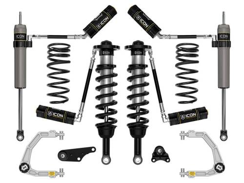 Icon Vehicle Dynamics - ICON Vehicle Dynamics 24 TACOMA 1.25-3" STAGE 4 SUSPENSION SYSTEM BILLET WITH TRIPLE RATE SPRING - K53294S