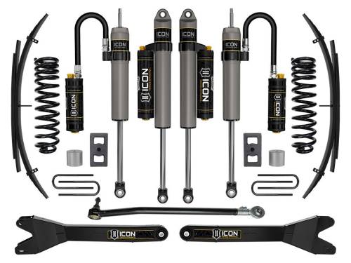 Icon Vehicle Dynamics - ICON Vehicle Dynamics 23 FORD F250/F350 GAS 2.5" STAGE 4 SUSPENSION SYS RADIUS ARMS/EXPANSION PACK - K62594RL