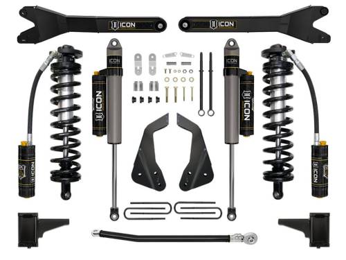 Icon Vehicle Dynamics - ICON Vehicle Dynamics 05-07 FORD F250/F350 4-5.5" STAGE 4 COILOVER CONVERSION SYSTEM W RADIUS ARM - K63114R