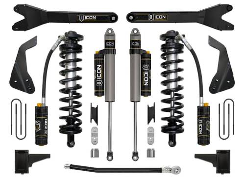 Icon Vehicle Dynamics - ICON Vehicle Dynamics 08-10 FORD F250/F350 4-5.5" STAGE 4 COILOVER CONVERSION SYSTEM W RADIUS ARM - K63124R