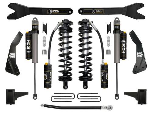 Icon Vehicle Dynamics - ICON Vehicle Dynamics 11-16 FORD F250/F350 4-5.5" STAGE 4 COILOVER CONVERSION SYSTEM W RADIUS ARM - K63134R