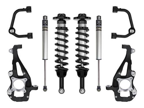 Icon Vehicle Dynamics - ICON Vehicle Dynamics 21-23 FORD F150 4WD 3.5-4.5" STAGE 1 SUSPENSION SYSTEM W TUBULAR UCA - K93141T