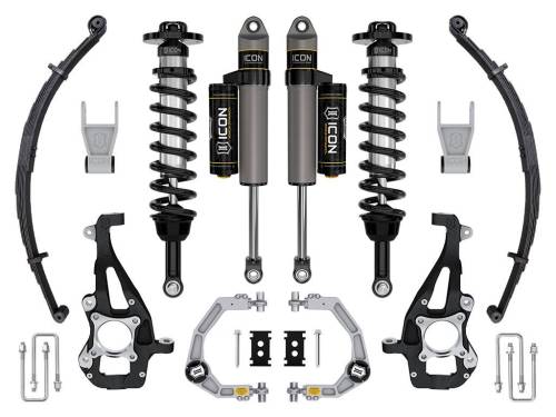 Icon Vehicle Dynamics - ICON Vehicle Dynamics 21-23 FORD F150 4WD 3.5-4.5" STAGE 2 SUSPENSION SYS BILLET UCA / LEAF PACK - K93142L