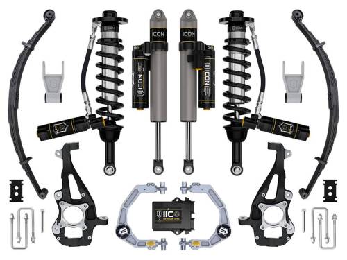 Icon Vehicle Dynamics - ICON Vehicle Dynamics 21-23 FORD F150 4WD 3.5-4.5" STAGE 5 SUSPENSION SYS BILLET UCA / LEAF PACK - K93145L