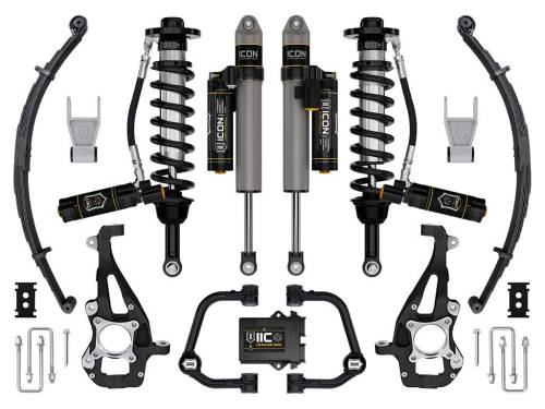 Icon Vehicle Dynamics - ICON Vehicle Dynamics 21-23 FORD F150 4WD 3.5-4.5" STAGE 5 SUSPENSION SYS TUBULAR UCA / LEAF PACK - K93145TL