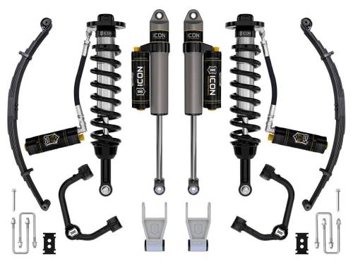 Icon Vehicle Dynamics - ICON Vehicle Dynamics 21-23 FORD F150 TREMOR 4WD 2.5-3" STAGE 4 SUSPENSION SYS TUBULAR UCA / LEAF PACK - K93164TL