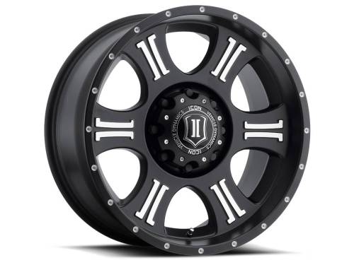 ICON Alloys - ICON ALLOYS SHIELD SAT BLK MACH - 20 X 9 / 5 X 150 / 16MM / 5.625" BS - 1020905556MB